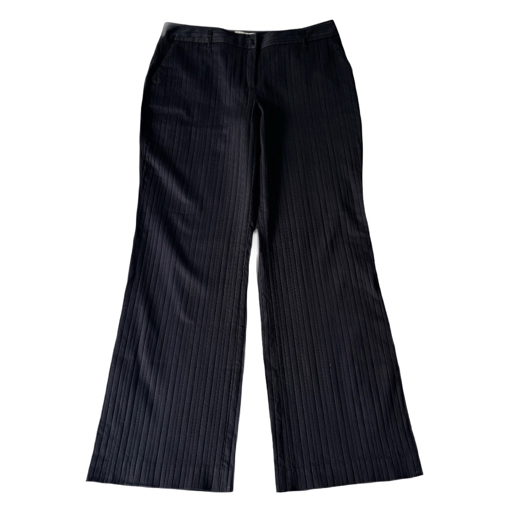 Ann Taylor Loft Black Pinstripe Trousers